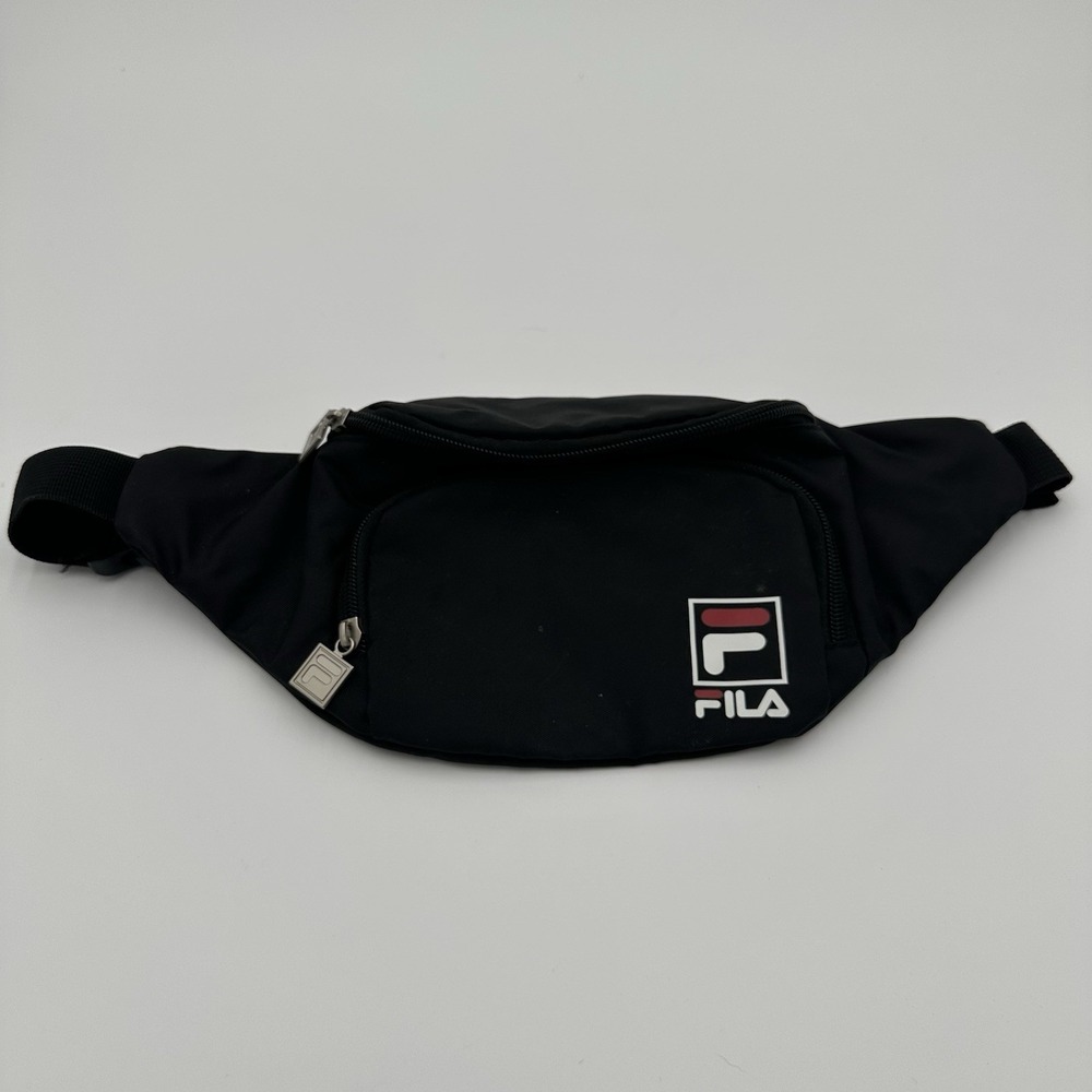 Fila Fanny Pack Waist Bag Sport Athletic Hiking Travel Crossbody Black